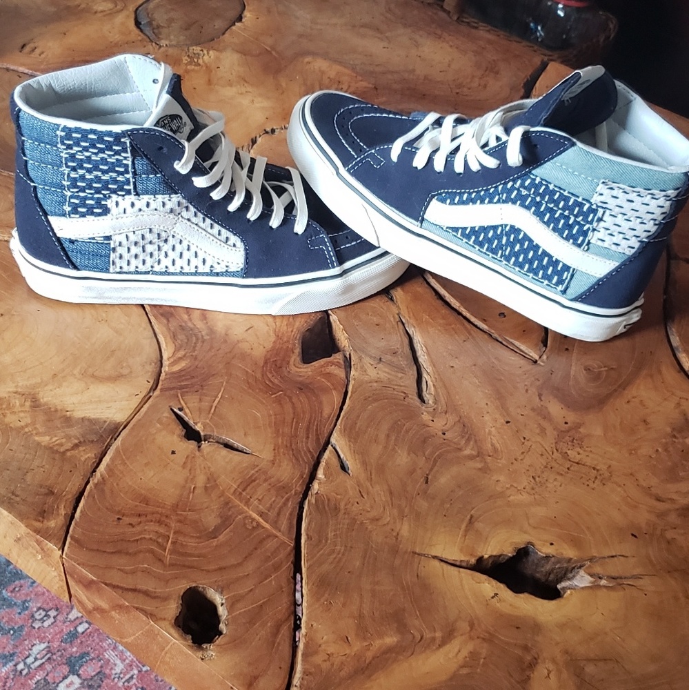 Womens high top patchwork Vans